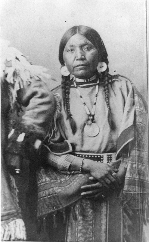 Mary Moses standing next to Chief Moses